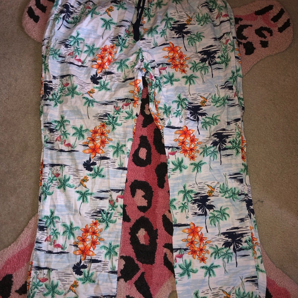 Tropical Hawaii Print Lounge Pants
